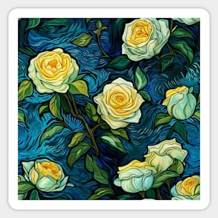 Van Gogh Roses Pattern 14 Sticker